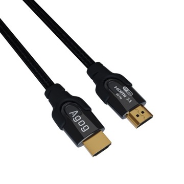 КАБЕЛЬ AGOG HDMI 2.1 8K 60 Гц 4K@120 Гц ETHERNET МЕДНАЯ HDR ОПЛЕТКА 1 м