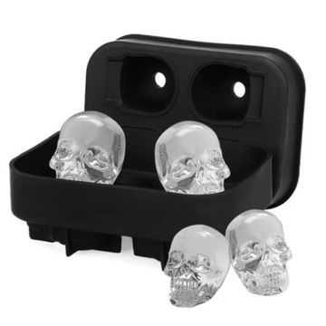 СИЛИКОНОВАЯ ФОРМА ДЛЯ ЛЬДА НА 4 ЧЕРЕПА ЧЕРЕП