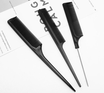 V5 DUŻY ZESTAW GRZEBIENI FRYZJERSKICH GRZEBIEŃ DO WŁOSÓW W ETUI KPL. 10 szt