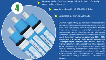 ФИЛЬТР ДЛЯ ВОДЫ ПОД МАКОВИНОЙ SUPREME RO8 PREMIUM - 8-СТУПЕНЧАТЫЙ ОБРАТНЫЙ ОСМОС