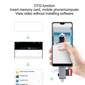 Адаптер для чтения карт OTG USB3.0 TypeC SD/TF 6в1 с