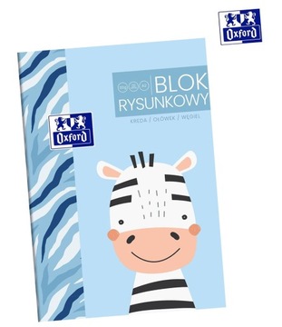 Blok rysunkowy A2 20k BIAŁY 120g Kids Oxford