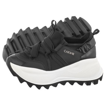 Buty na Platformie Sneakersy Damskie Carinii Czarne B8074-E50