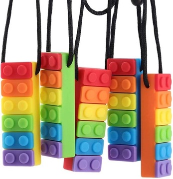 ЛОГОПЕДИКА ТЕРАПЕВТИЧЕСКИЙ Прорезыватель, АНТИСТРЕССОВОЕ ОЖЕРЕЛЬЕ С КИРПИЧОМ ДЛЯ ДЕТЕЙ