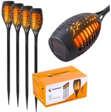 САДОВЫЙ ФАКЕЛ МОЩНАЯ СОЛНЕЧНАЯ ЛАМПА XL 4 шт.