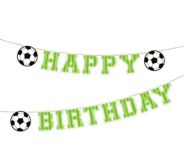 Girlanda HAPPY BIRTHDAY PIŁKA NOŻNA FOOTBALL PP