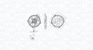 MAGNETI MARELLI 069422855010 VENTILÁTOR CHLAZENÍ MOTORU