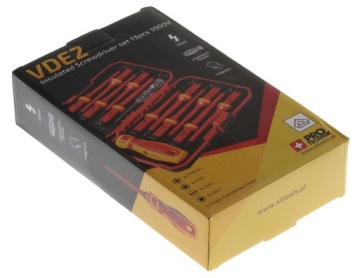 Отвертки, изолированные отвертки VDE 1000В 13шт КОРОБКА
