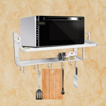 Космическая алюминиевая двухслойная настенная подвесная стойка для микроволновой печи