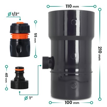 ДОЖДЕВОЙ УБОРНИК 110 ММ ДОЖДЕВОЙ СБОРНИК ЖЕЛОБ ДЛЯ ВОССТАНОВЛЕНИЯ ГРАФИТ
