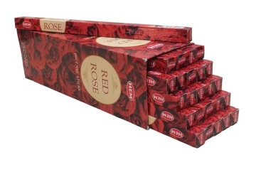 INDYJSKIE KADZIDEŁKA ZAPACHOWE RED ROSE RÓŻA HEM 200 szt.