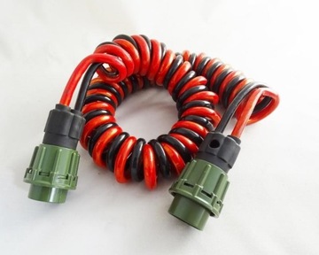 Przewód Spiralny Kabel NATO 24V 2PIN 2x35 4M TIR zasilający z wtyczkami