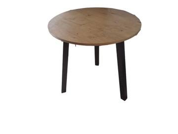 STÓŁ OKRĄGŁY 70cm dąb craft nogi 3 nogi loft