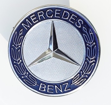 Эмблема MERCEDES логотип хром синий fi 50