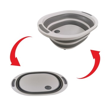 СКЛАДНАЯ ЧАША СО СЛИВНОЙ ПРОБКОЙ, СИЛИКОНОВЫЙ СИЛИКОНОВЫЙ ДЛЯ РАКОВИНЫ, ПОДДОН С РУЧКАМИ