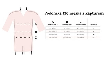 Podomka 130 Męska z kapturem
