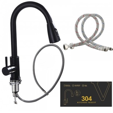 SNAKE BLACK KITCHEN смеситель с выдвижным изливом