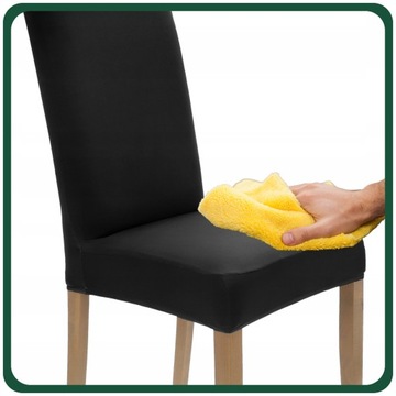 НАБОР ИЗ 6 ШТ. Чехлы НА СТУЛ ЧЕРНЫЕ ГИБКИЕ УНИВЕРСАЛЬНЫЕ