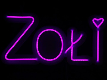 NWZZOLI neon LED na scianę z zasilaczem Zołi 48x22cm *produkt Polski*