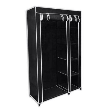 vidaXL Гардероб складной 110x45x175 см Черный