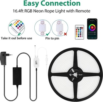 Светодиодная лента RGB, светодиодная лента Wi-Fi IP65 длиной 5 м