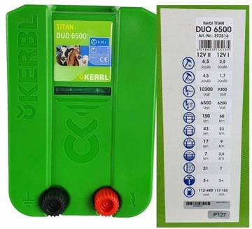 ЭЛЕКТРАЙЗЕР PASTUCH 12/230В KERBL TITAN DUO 6,5 Дж