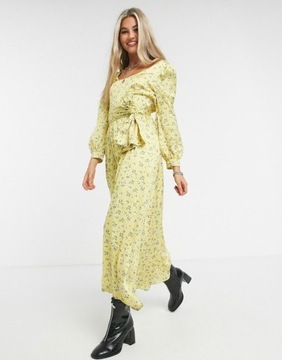 SISTER JANE SUKIENKA ŻÓŁTA PRINT CASUAL 40 L 1AAA