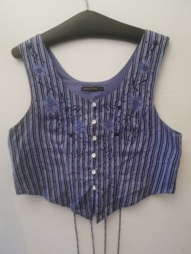 GUDRUN SJODEN KAMIZELKA COTTON DAMSKA R.M / L HAFTOWANA
