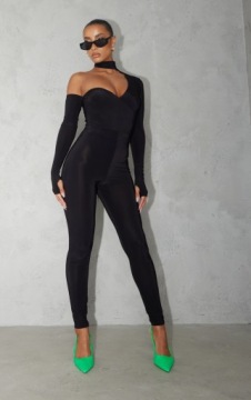 ЧЕРНЫЙ КОРПУС PRETTYLITTLETHING С ВЫРЕЗОМ RXL E505103