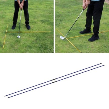 2 szt. Kije golfowe do treningu huśtawki Rod Ball pomoc w uderzaniu niebieski