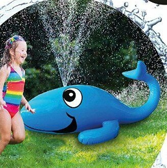 Детский разбрызгивающий фонтан раздувной гигантский выплескивающий воду кит