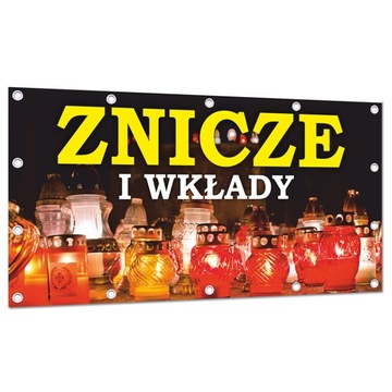 BANER REKLAMOWY 200x100cm ZNICZE WKŁADY SZABLONY