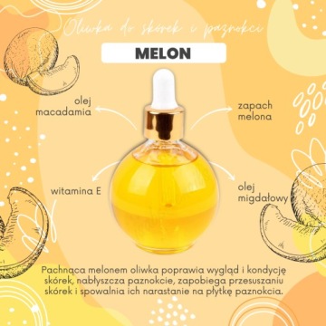 Isabellenails Масло-кондиционер для кутикулы и ногтей для маникюра Дыня 75 мл