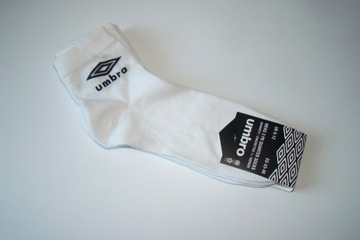 UMBRO QUARTER Skarpety stopki uniseks white 3 Pack r. 39-42