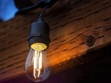 САДОВЫЕ гирлянды длиной 5 м, 10xE27, комплект со светодиодными лампами IP44