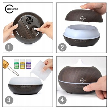 УВЛАЖНИТЕЛЬ ВОЗДУХА АРОМАТЕРАПИЯ ДИФФУЗОР +3 МАСЛА