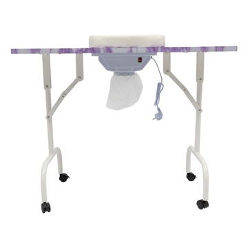 Складной маникюрный столик. Переносной станок для ухода за ногтями с контейнером для сбора пыли.