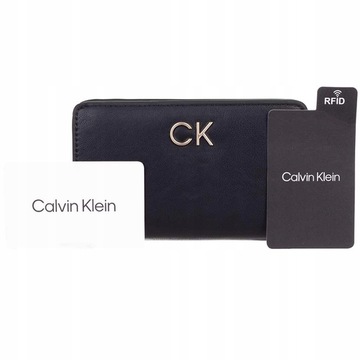 CALVIN KLEIN BEZPIECZNY PORTFEL DAMSKI BILLFOLD CZARNY