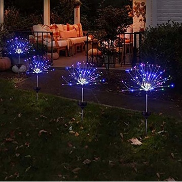 СОЛНЕЧНАЯ садовая ЛАМПА ФЕЙЕРВЕРК LED одуванчик x2