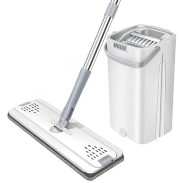 ZESTAW DO CZYSZCZENIA WIADERKO + MOP + 2 WKŁADY ODDZIELNY ZBIORNIK BRUDNEJ