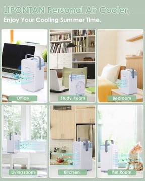 ПОРТАТИВНЫЙ КОНДИЦИОНЕР LIPONTAN F2A 5 УРОВНЕЙ МОЩНОСТИ 10 Вт 600 МЛ RGB LED