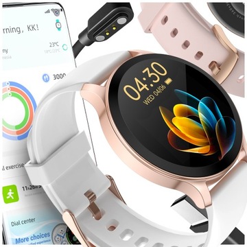 SMARTWATCH DAMSKI ZEGAREK ODBIERANIE POŁĄCZEŃ POLSKIE MENU SPORT ROZMOWY