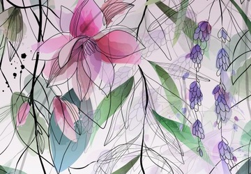 ФОТОобои ЦВЕТЫ ЛИСТЬЯ 400x280 b-C-10277-a-a