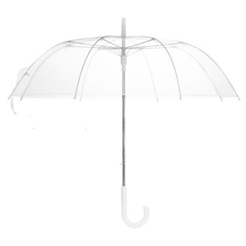 parasol SKŁADANY automatyczny PRZECIWDESZCZOWY DUŻY przezroczysty NA ŚLUB