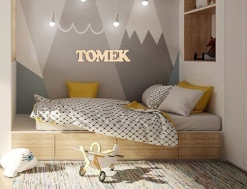 Деревянная надпись Любое имя 6-7 букв Оливьер Миколай Томусь Даниэль Дамиан