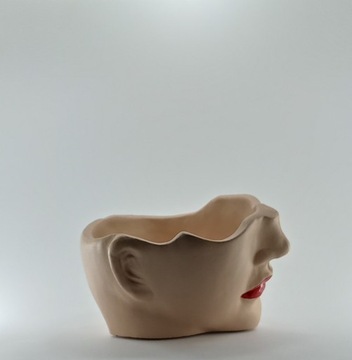 Крышка для горшка-головка 21х18х13см Телесного цвета.