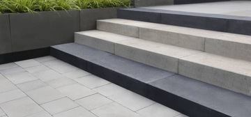 Ступенька угловая, гладкий бетон, 90x45x15