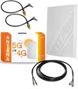 ANTENA 5G do ZTE MC801A MOCNA 2x14dBi 10m kabla