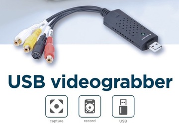 GRABBER USB VIDEO Устройство записи изображений Звук Конвертер VHS в ПК