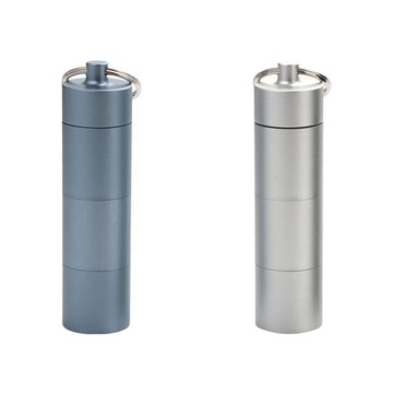 Aluminiowe pudełko na pigułki z brelokiem